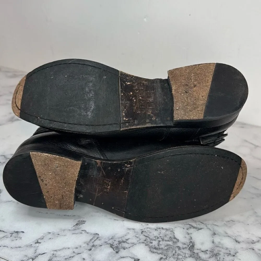 Frye Black Molly D Ring Boots Booties 6.5